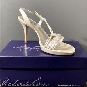 Silver formal heels